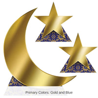 12 Pack Bulk Ramadan Moon/Stars Stand-Ups