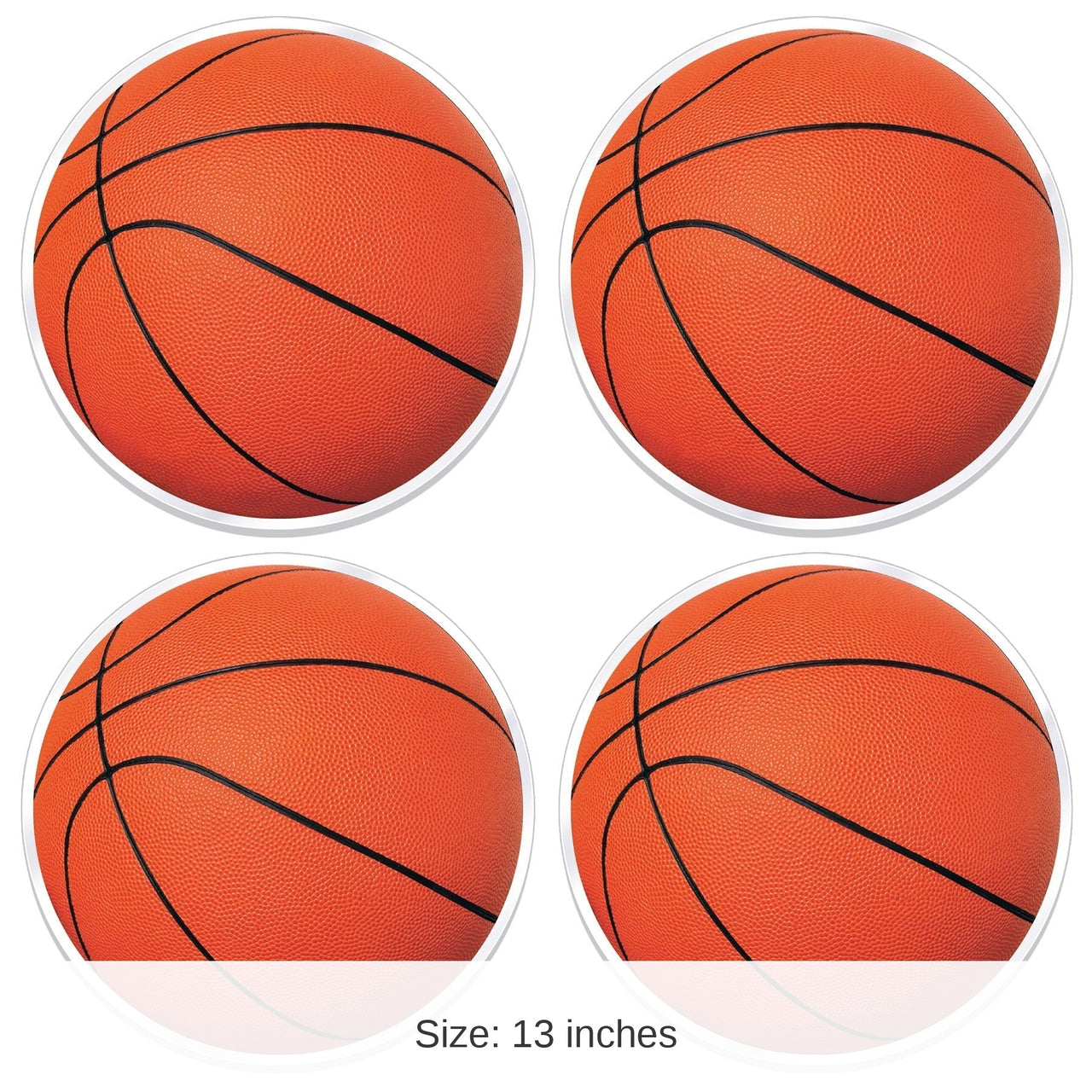 48 Pack Bulk Plastic Basketball Placemats