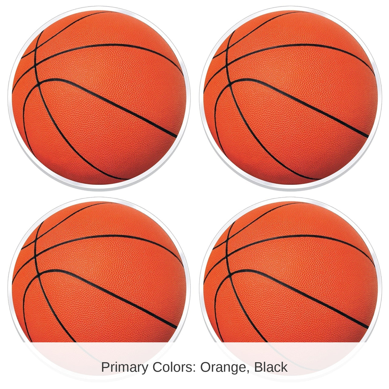 48 Pack Bulk Plastic Basketball Placemats