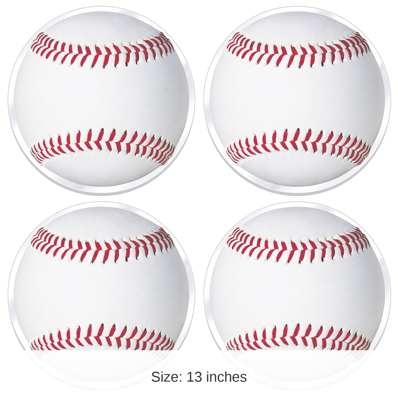 48 Pack Bulk Plastic Baseball Placemats