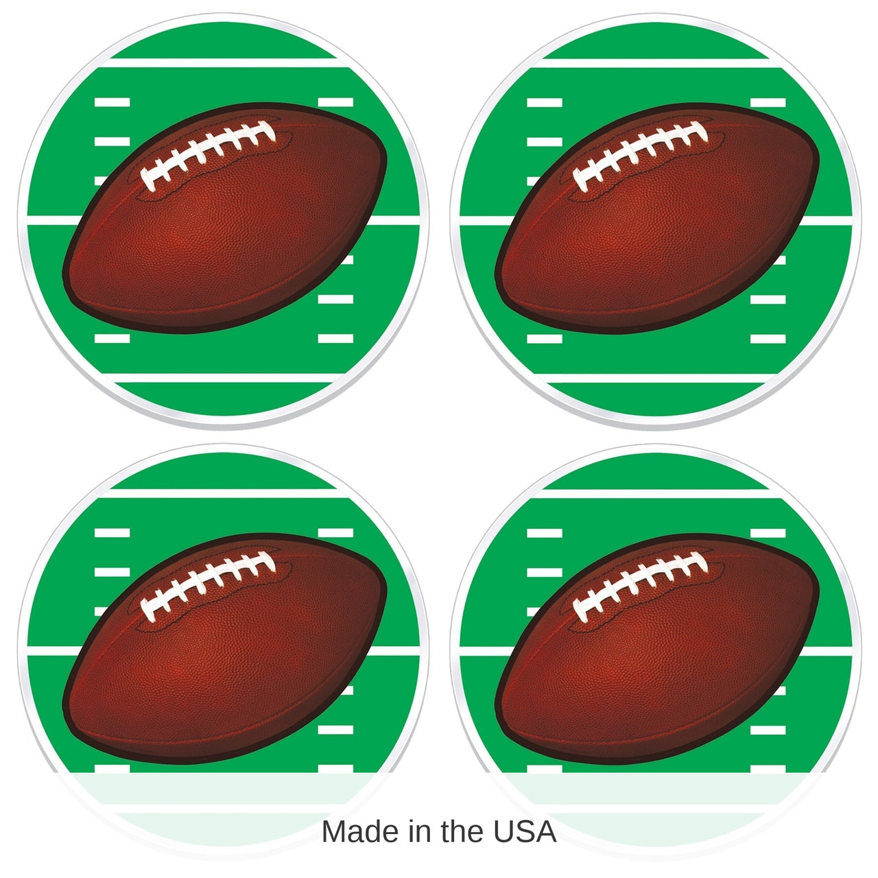 48 Pack Bulk Plastic Football Placemats