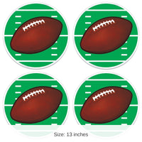48 Pack Bulk Plastic Football Placemats