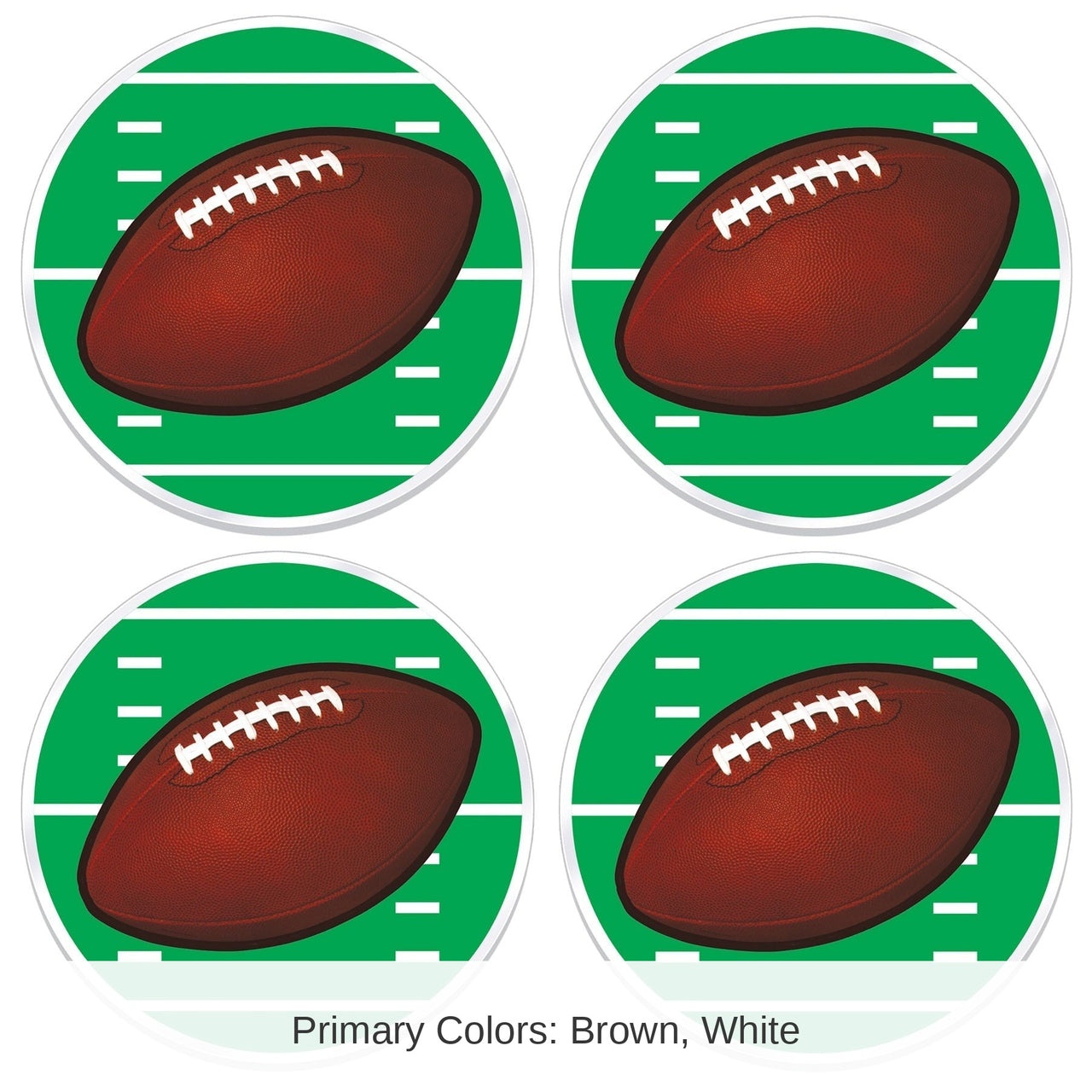 48 Pack Bulk Plastic Football Placemats