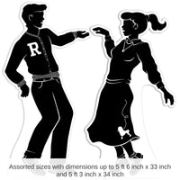 8 Pack Bulk 50's Dancing Silhouette Stand-Ups