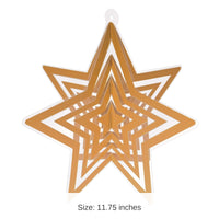 12 Pack Beistle Gold 3-D Plastic Star Centerpiece