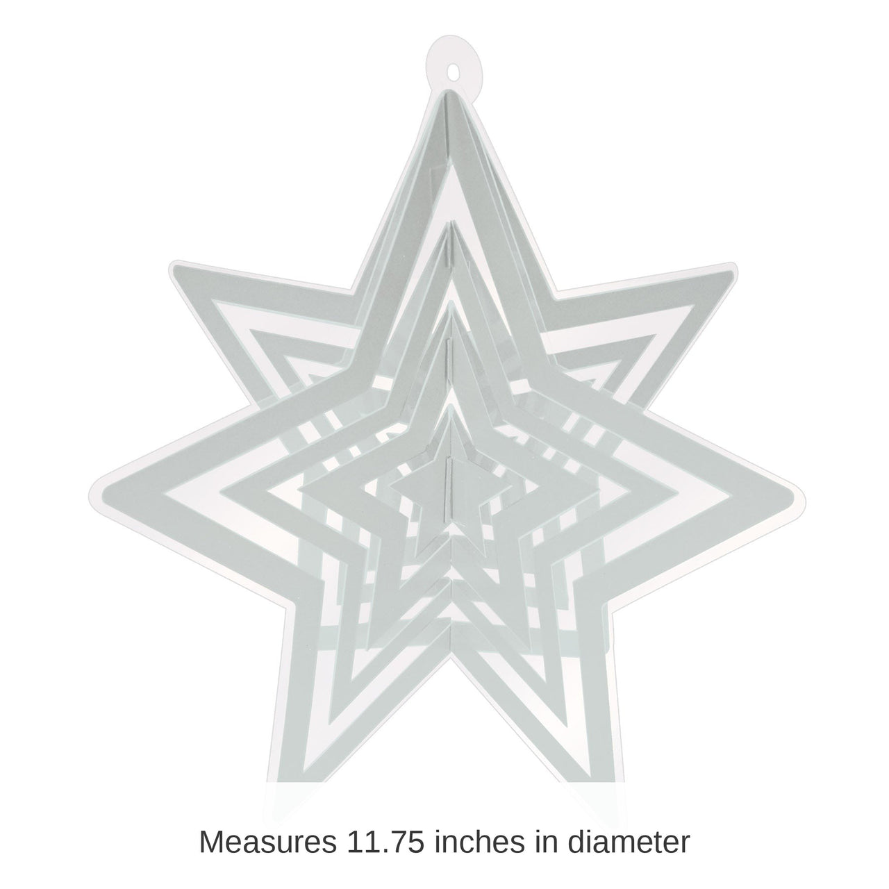 12 Pack Beistle Silver 3-D Plastic Star Centerpiece