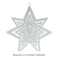 12 Pack Beistle Silver 3-D Plastic Star Centerpiece
