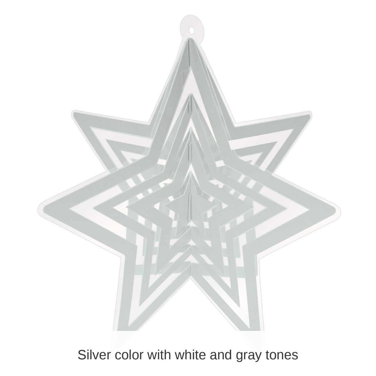 12 Pack Beistle Silver 3-D Plastic Star Centerpiece