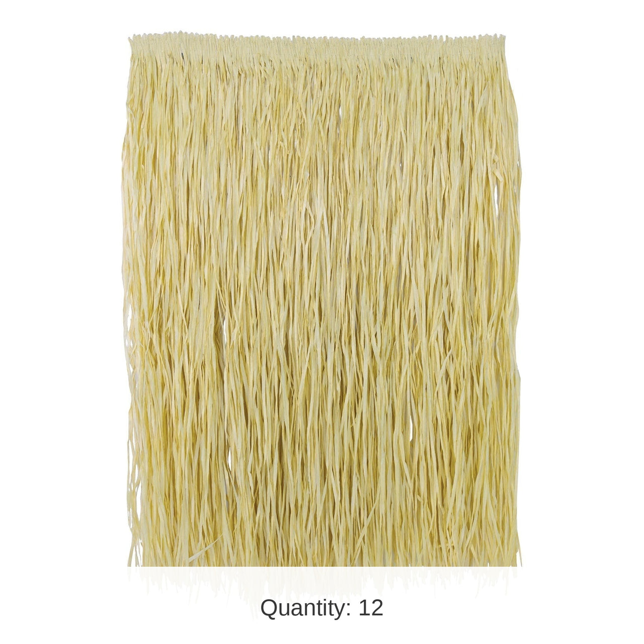 12 Pack Bulk Natural Colored Extra Large Hula Skirt