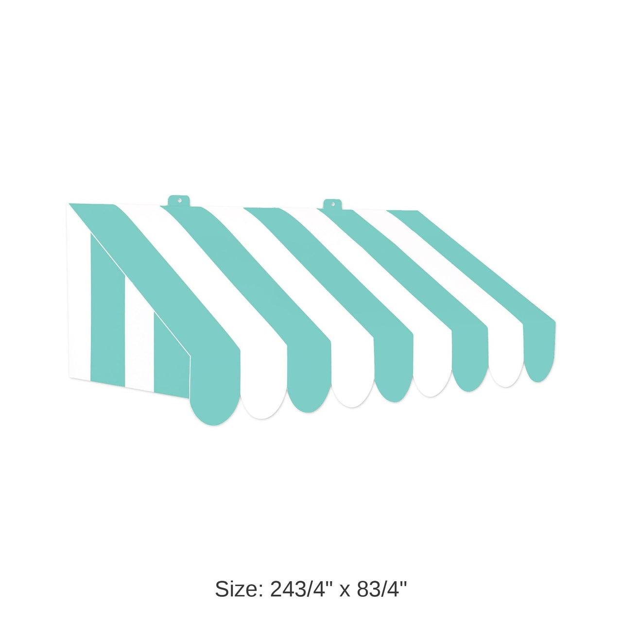 6 Pack Bulk 3-D Teal/White Awning Wall Decoration