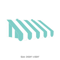 6 Pack Bulk 3-D Teal/White Awning Wall Decoration