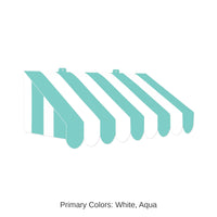 6 Pack Bulk 3-D Teal/White Awning Wall Decoration