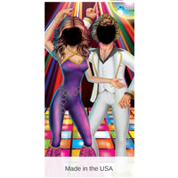 4 Pack Bulk Disco Couple Photo Prop Stand-Up