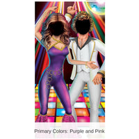4 Pack Bulk Disco Couple Photo Prop Stand-Up