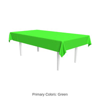 12 Pack Bulk Neon Lime Plastic Rectangular Tablecover