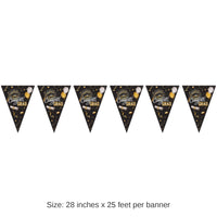 12 Pack Bulk Graduation Oversized Pennant Banner