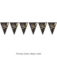 12 Pack Bulk Graduation Oversized Pennant Banner