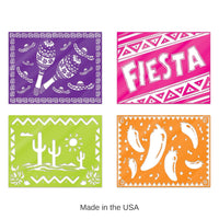 48 Pack Bulk Plastic Fiesta Picado Style Placemats