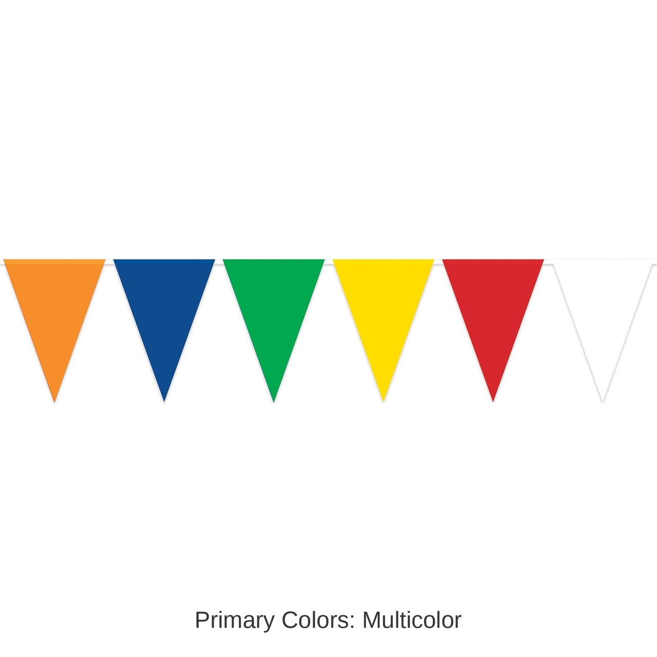12 Pack Bulk Multi-Color Oversized Pennant Banner