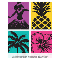 48 Piece Bulk Luau Silhouette Decorations