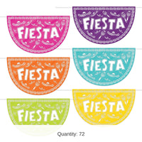 72 Piece Bulk Fiesta Picado Style Plastic Buntings