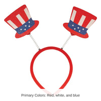 12 Pack Bulk Patriotic Top Hat Boppers