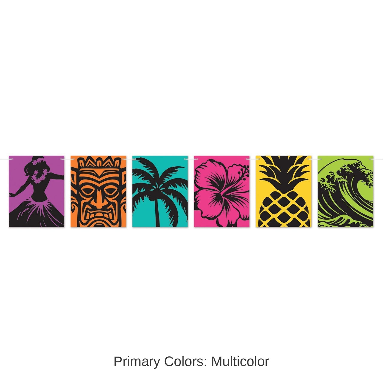12 Pack Bulk Luau Silhouette Streamer