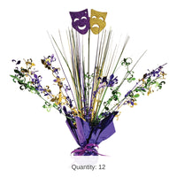 12 Pack Bulk Mardi Gras Gleam 'N Spray Centerpiece