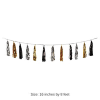 12 Pack Bulk Oversized Metallic Tassel Garland