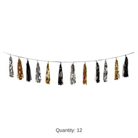 12 Pack Bulk Oversized Metallic Tassel Garland