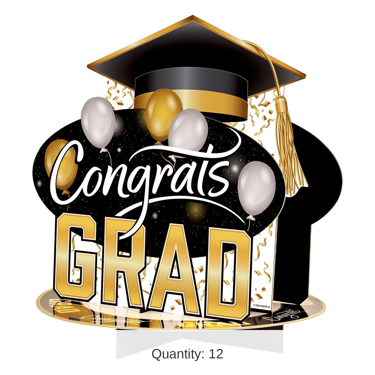 12 Pack Bulk 3-D Congrats Grad Centerpiece
