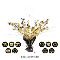 12 Pack Bulk Happy Birthday Gleam 'N Spray Centerpiece