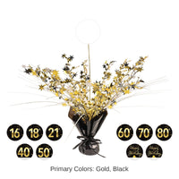 12 Pack Bulk Happy Birthday Gleam 'N Spray Centerpiece