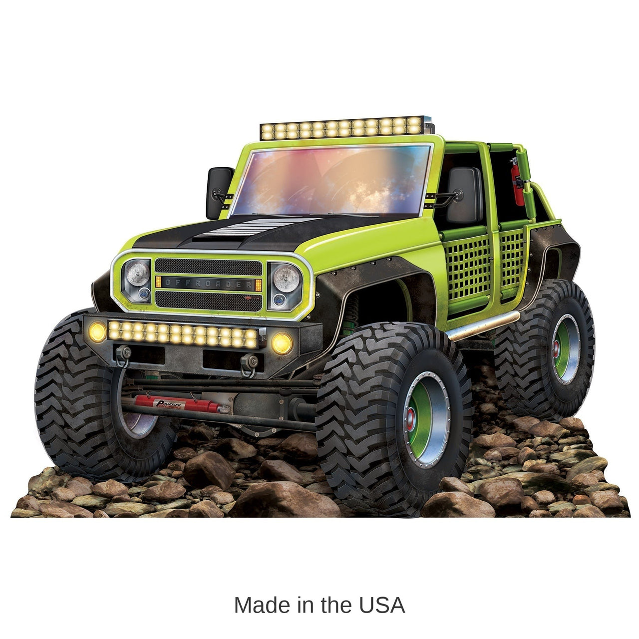 4 Pack Bulk Green Off-Road Truck Stand-Up