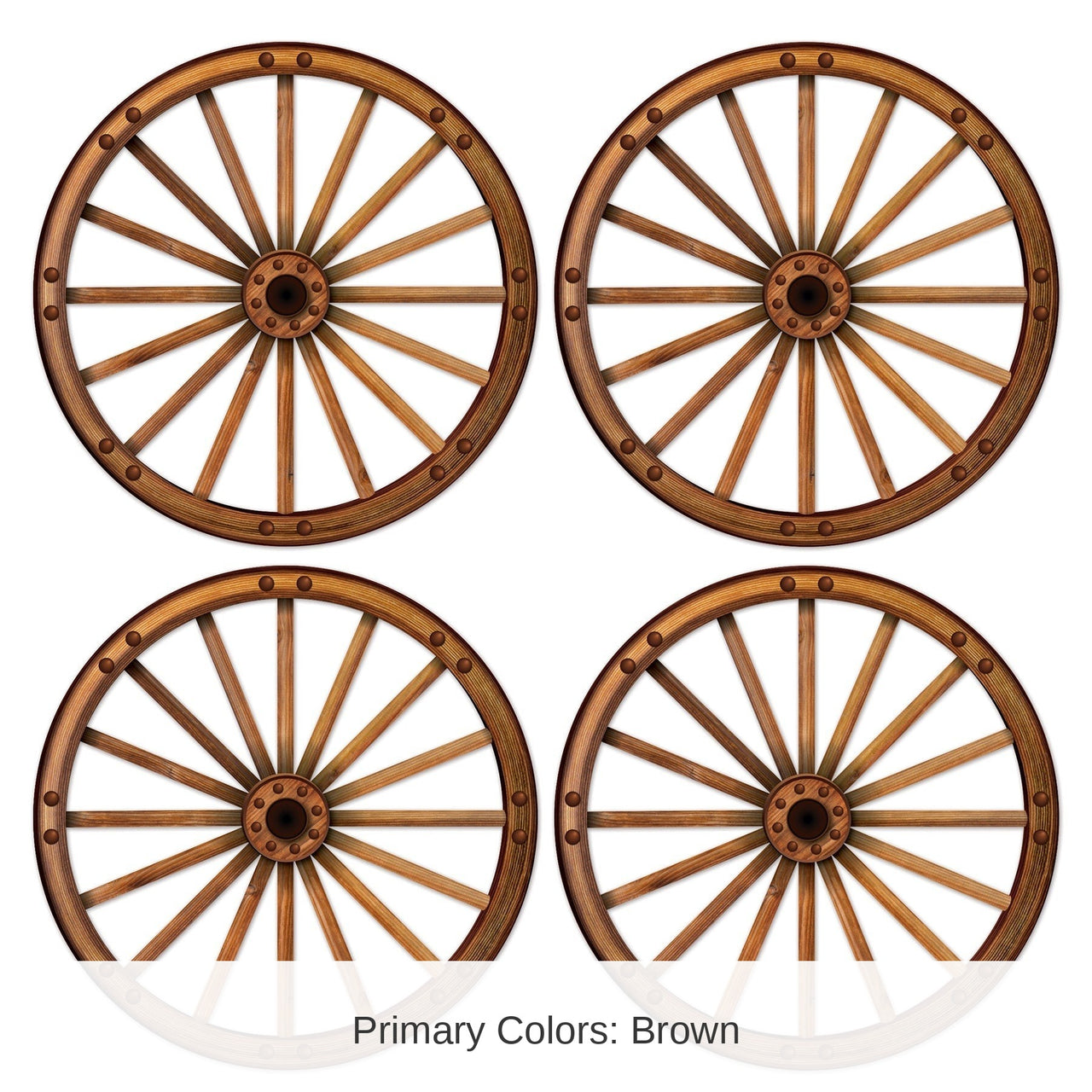 48 Pack Bulk Wagon Wheel Cutout Decorations