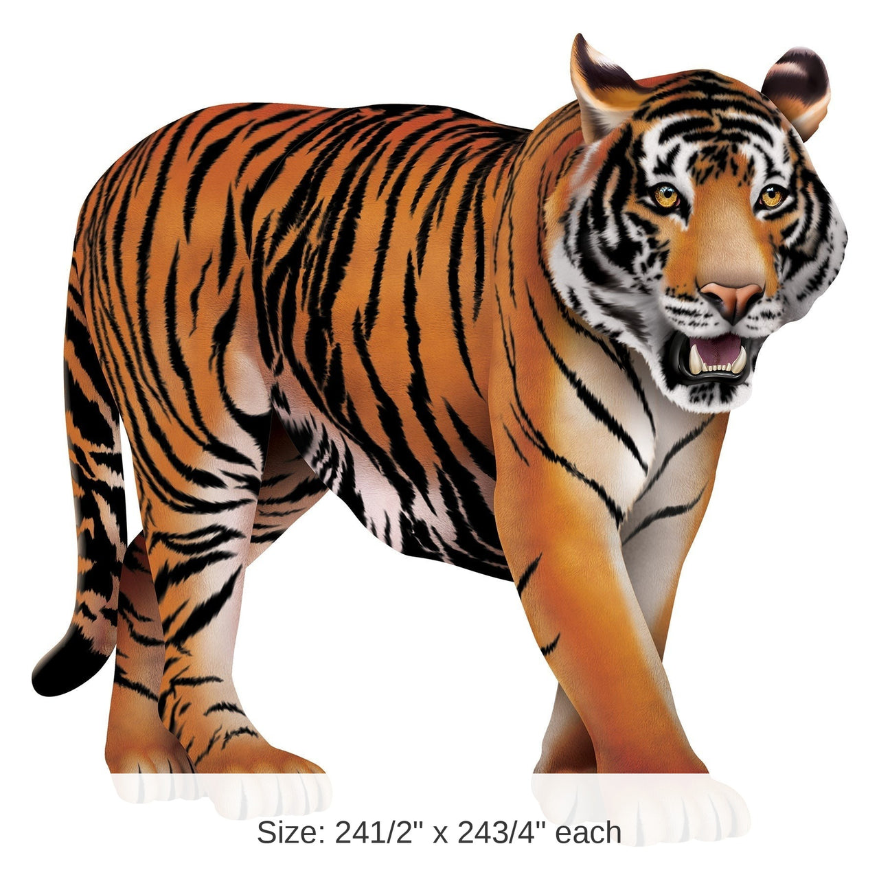 12 Pack Bulk Jointed Tiger Wall Decoration