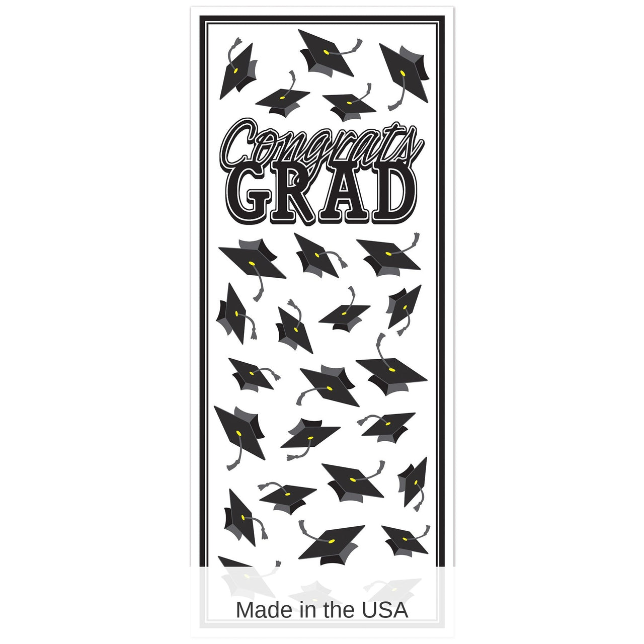 12 Pack Bulk Black Congrats Grad Door Cover