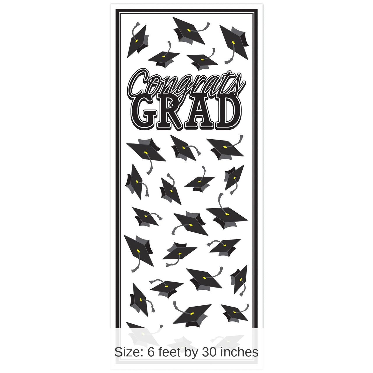 12 Pack Bulk Black Congrats Grad Door Cover