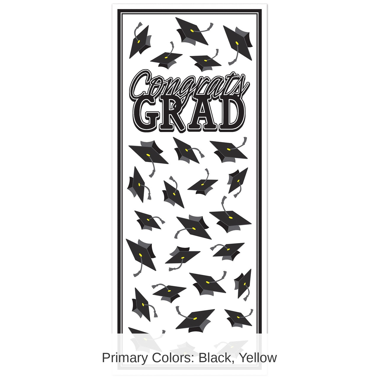 12 Pack Bulk Black Congrats Grad Door Cover