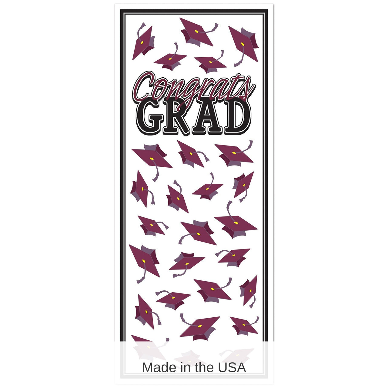 12 Pack Bulk Burgundy Congrats Grad Door Cover