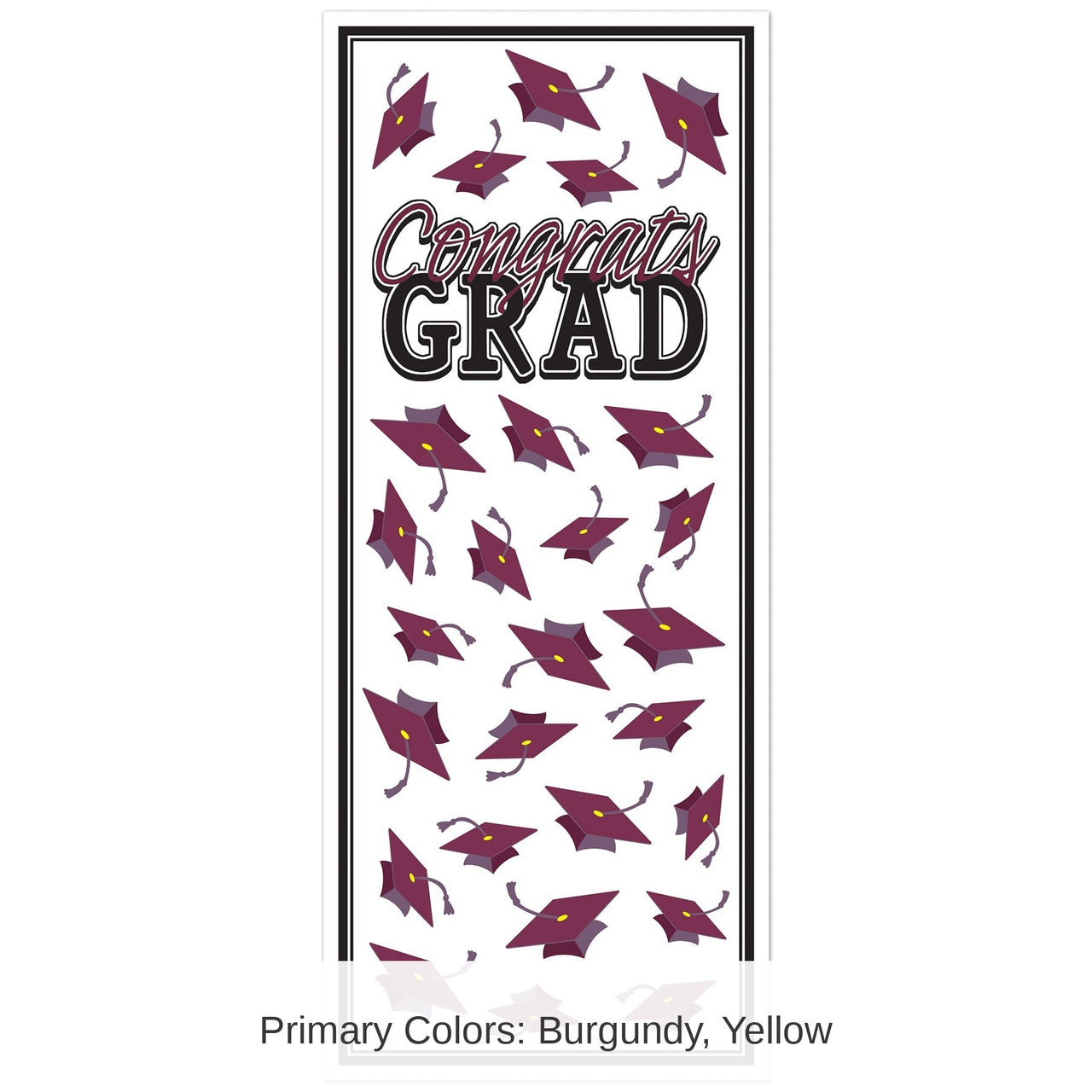 12 Pack Bulk Burgundy Congrats Grad Door Cover