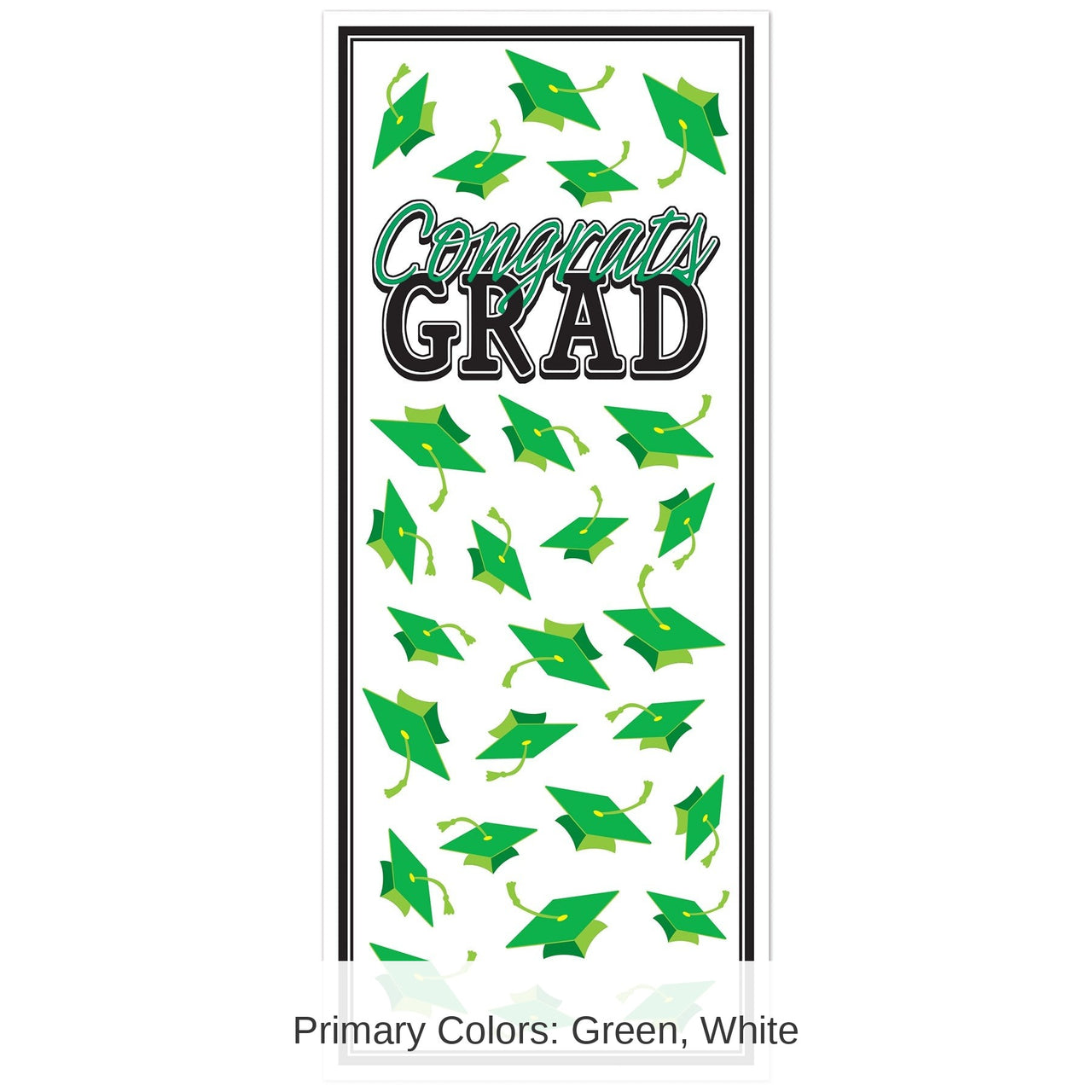 12 Pack Bulk Green Congrats Grad Door Cover