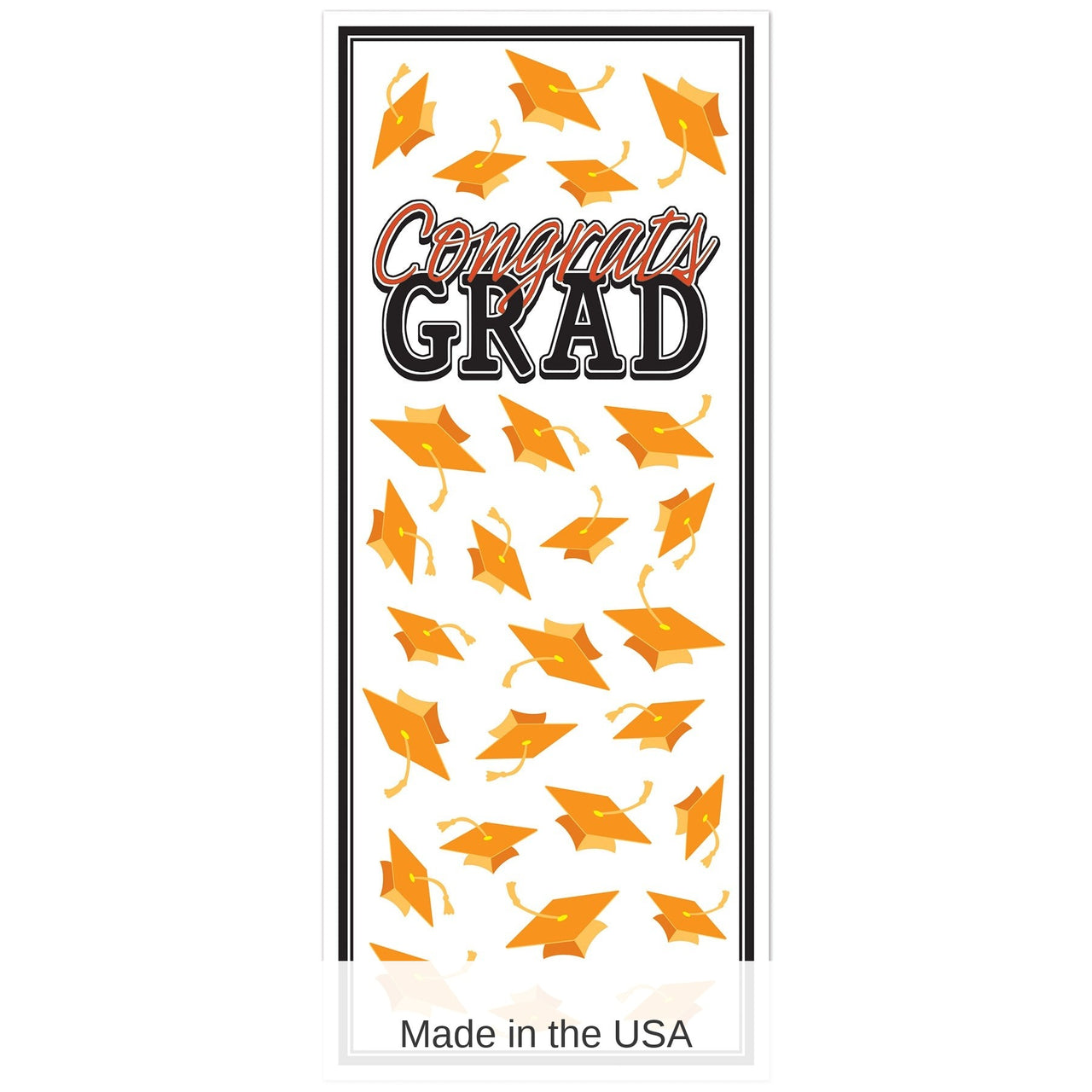 12 Pack Bulk Orange Congrats Grad Door Cover