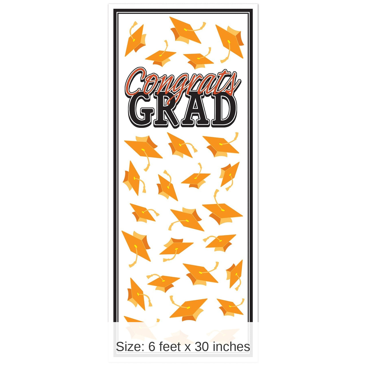 12 Pack Bulk Orange Congrats Grad Door Cover