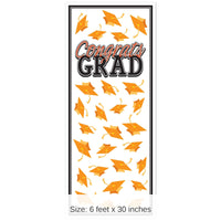 12 Pack Bulk Orange Congrats Grad Door Cover