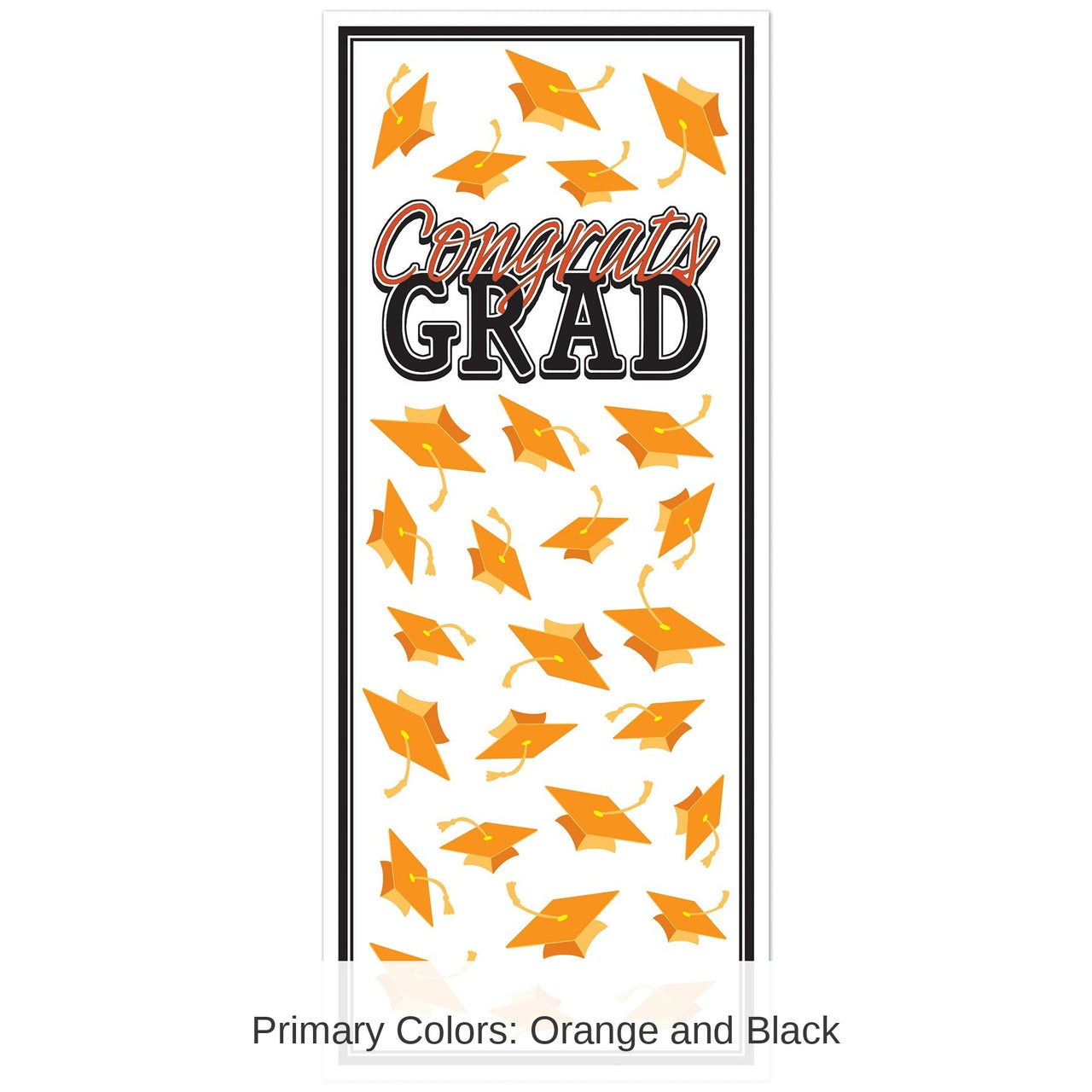 12 Pack Bulk Orange Congrats Grad Door Cover