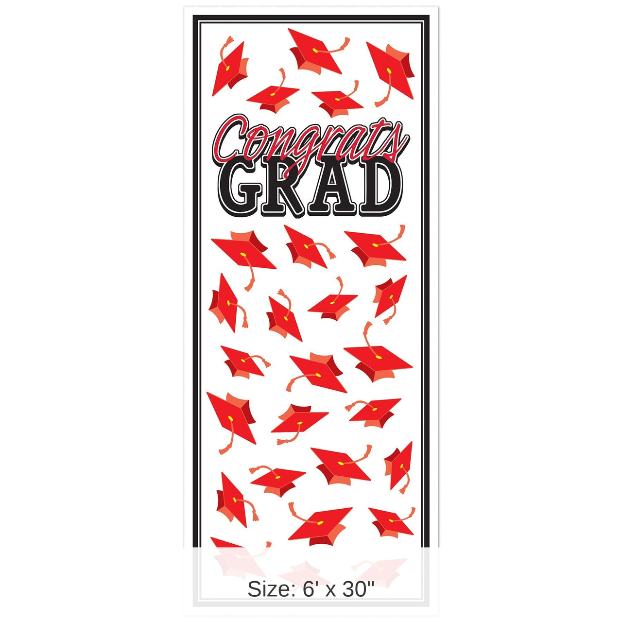 12 Pack Bulk Red Congrats Grad Door Cover