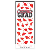 12 Pack Bulk Red Congrats Grad Door Cover