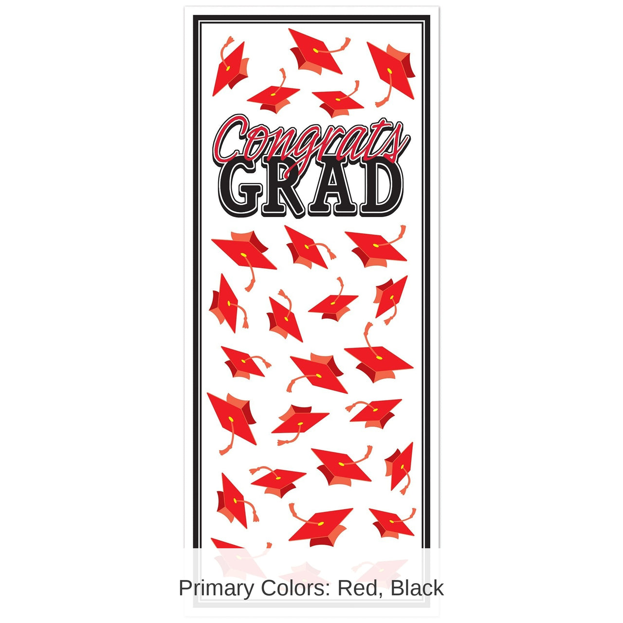 12 Pack Bulk Red Congrats Grad Door Cover