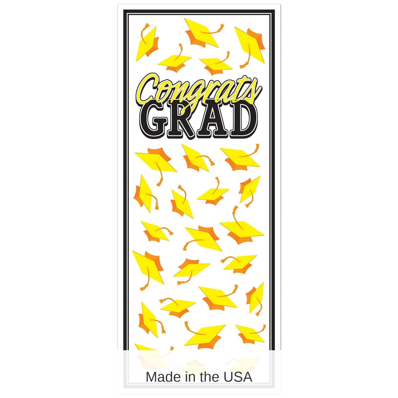 12 Pack Bulk Yellow Congrats Grad Door Cover